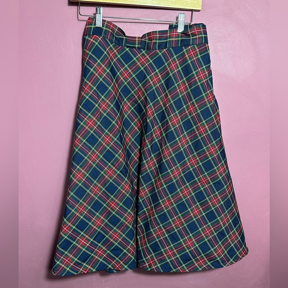 ModCoth Plaid A-Line Midi Skirt